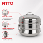 48 Pieces Stainless Steel Idli Steamer Small Round Cookwares for Steamed Idli Preparation