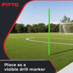 144 Pieces Plastic Soccer Training Pole, 150 cm, Green