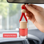 144 Pieces Hanging Bottle Air Freshener, Rose Oud Scent, Car Interior Fragrance, 8 x 4 x 4 cm