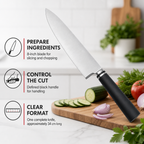 72 Pieces Chef's Knife 8 Inch, Single Kitchen Cutting Knife with Black Handle