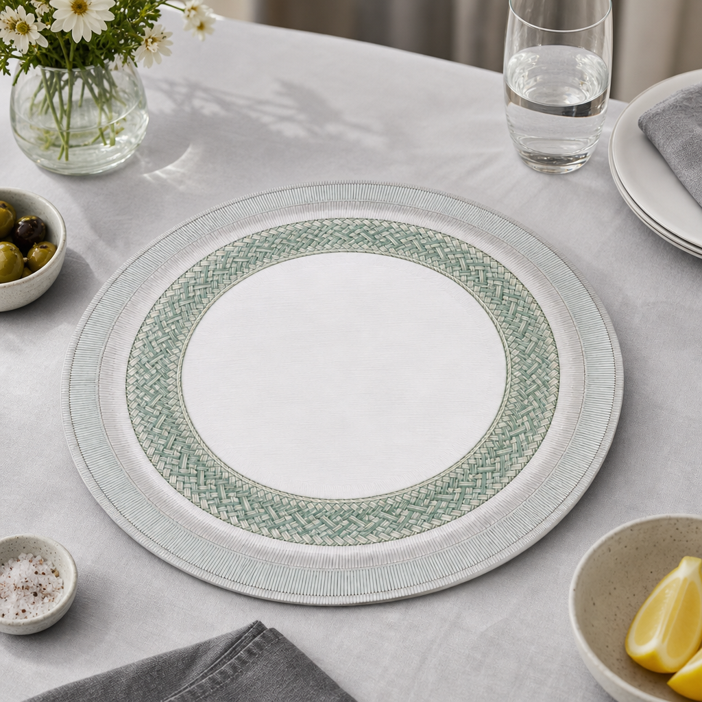 72 Pieces Round Woven Serving Trays, 45 cm, Decorative Table Presentation Design