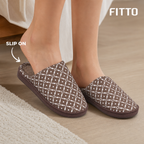 96 Pieces Adult Closed-Toe Bath Slippers, Indoor House Footwears, EU Size 38–45, Brown or Violet