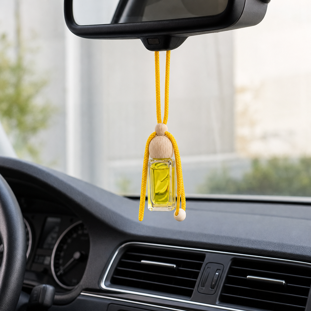 96 Pieces Car Air Fresheners Hanging Bottle, Yellow, Single Unit