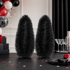 240 Pieces Black Tinsel Decoration Garland, 6 cm x 20 ft, 2 Pieces