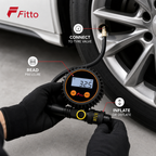 48 Pieces Digital Tyre Pressure Gauge with Inflate and Deflate Control, 0–200 PSI