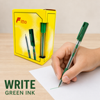 72 Pieces Green Ink Ball Pens, 50 Pack