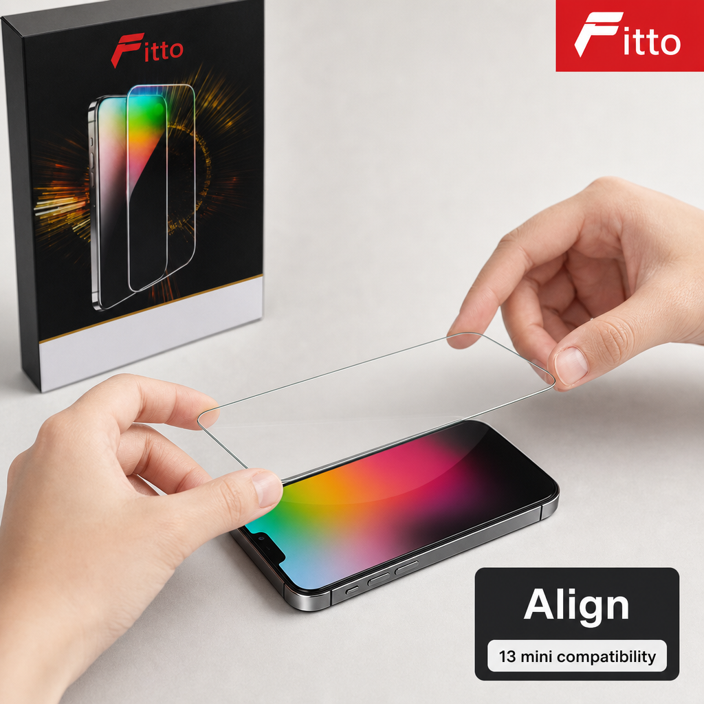 96 Pieces 5D Tempered Glass Screen Protectors for 13 Mini Phone, ESD Anti-Static, 1 Pack