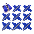 96 Pieces Blue Handled Candy Favor Boxes, 7 x 7 x 8 cm, 12 Pieces for Party Treat Presentation