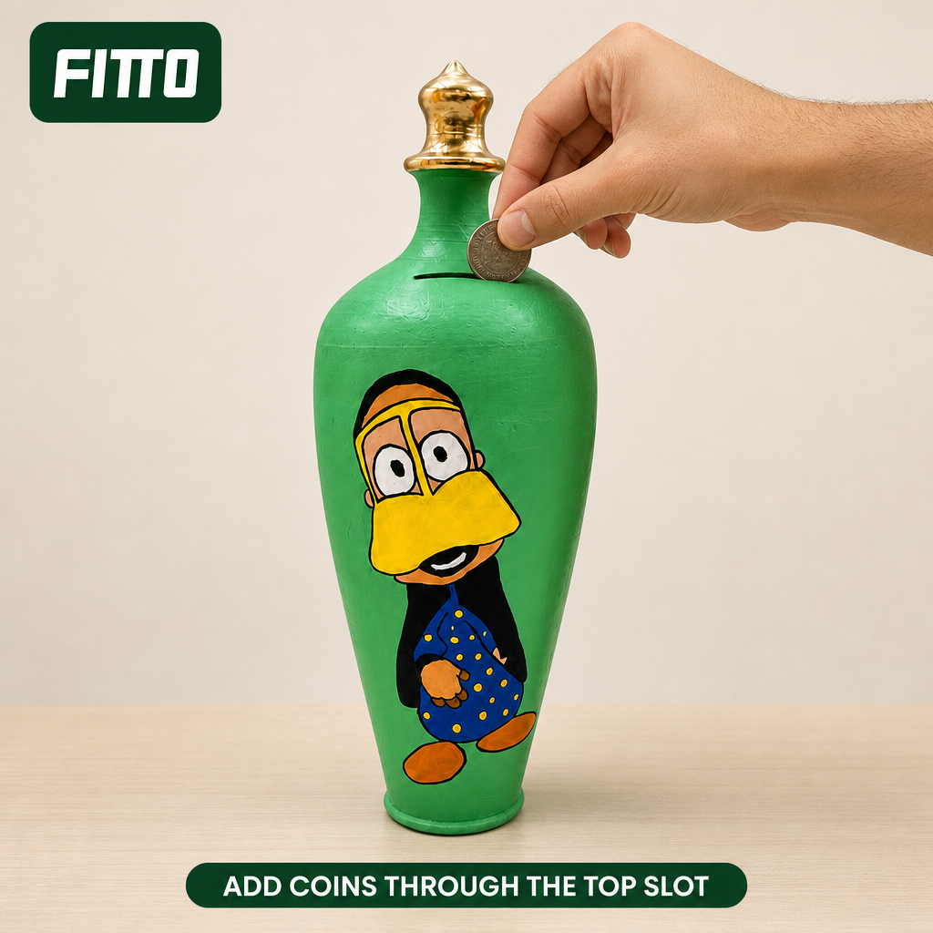 72 Pieces Decorative Bottle Coin Bank, 35 cm, Green, Single Piece