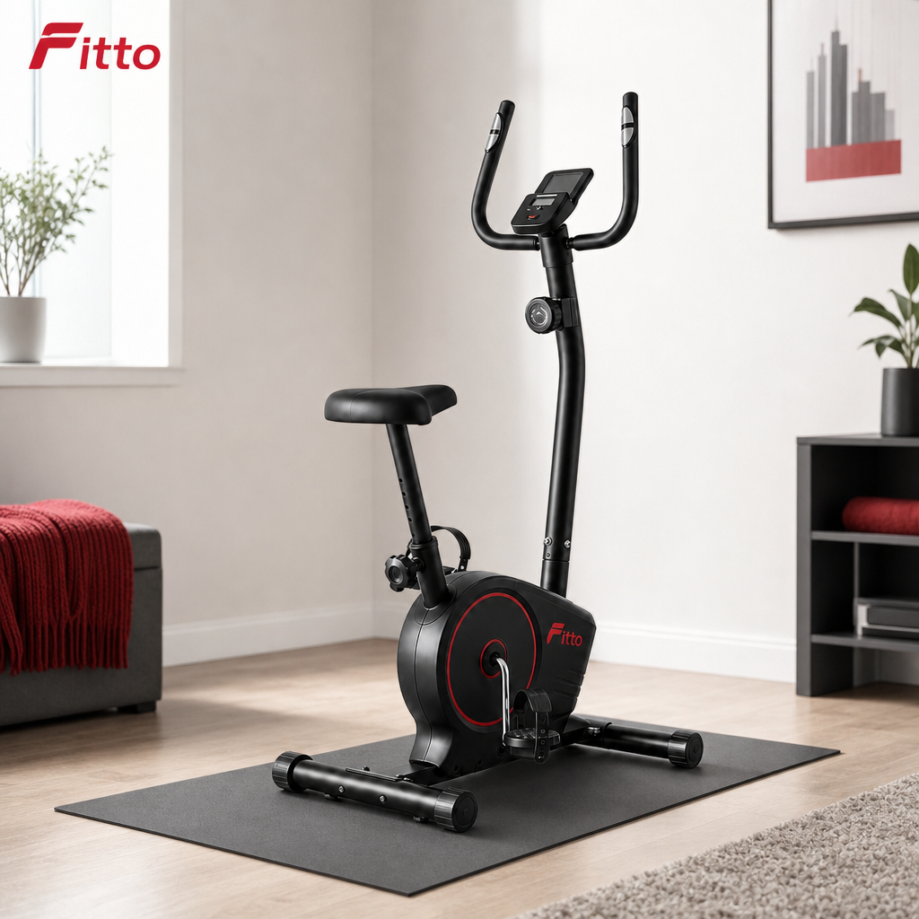 48 Pieces Upright Exercise Bikes with Magnetic Resistance, Steel Frame, Adjustable Seat and Digital Monitor for Indoor Cardio Workouts