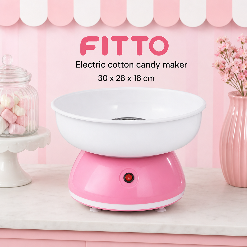 48 Pieces Electric Cotton Candy Makers, Pink and White, 1 Unit