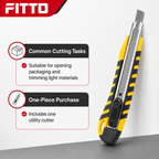 144 Pieces Utility Cutter, 9 mm Snap-Off Blade, Black and Yellow, 1 Piece