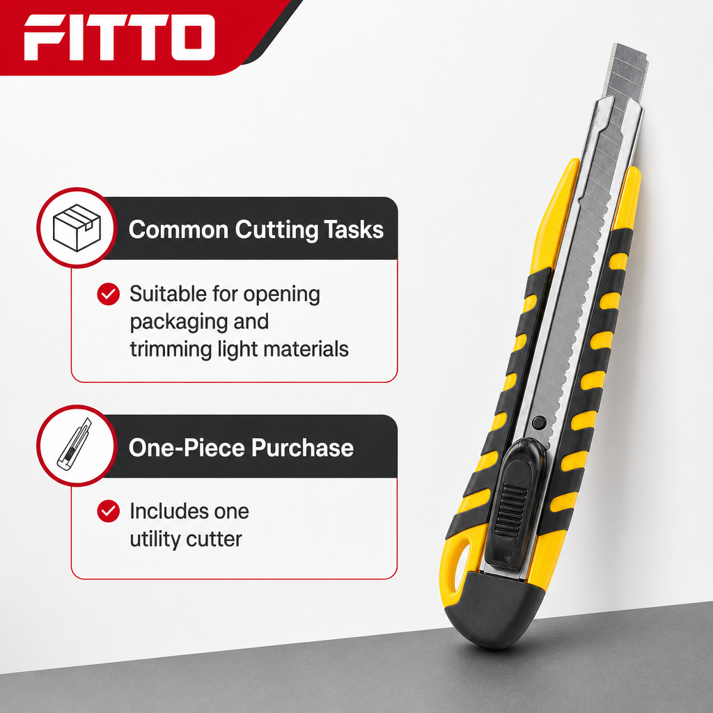 144 Pieces Utility Cutter, 9 mm Snap-Off Blade, Black and Yellow, 1 Piece