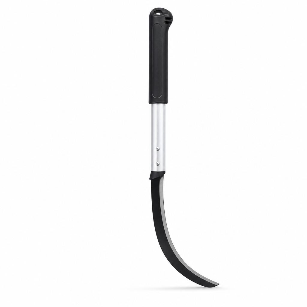 96 Pieces Curved Garden Sickle with Long Handle, 50 cm, Black, 1 Piece