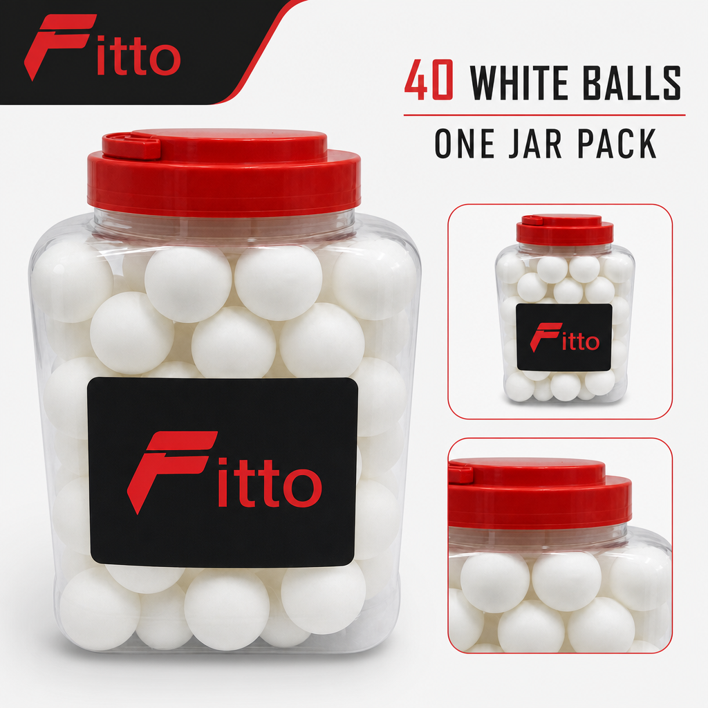 72 Pieces Table Tennis Balls, White, 40-Piece Jar
