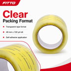 120 Pieces Clear 48 mm x 100 yd Self-Adhesive Packing Tape with Yellow Print, 1 Roll