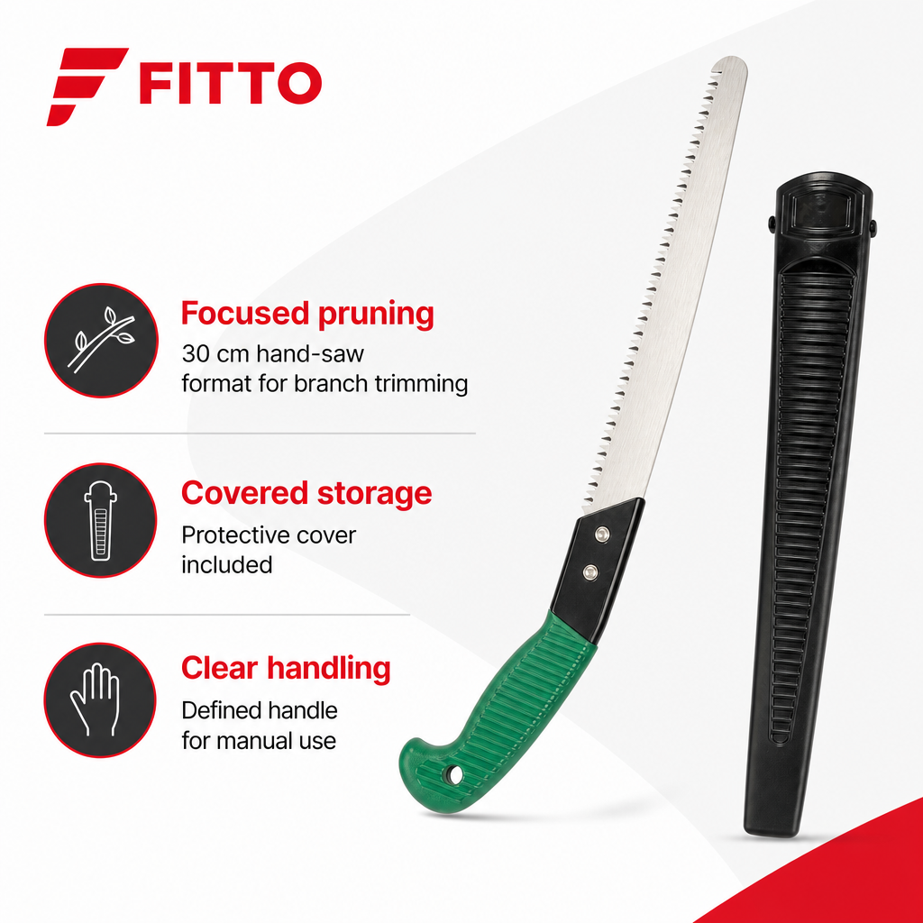 96 Pieces Hand Pruning Saw with Protective Cover, 30 cm, Green Black and Silver, 1 Piece
