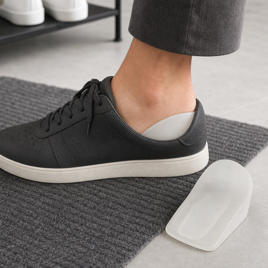 96 Pieces Frosted White Silicone Heel Lift Inserts, 2.5–3.5 cm Height, 1 Pair for Shoes