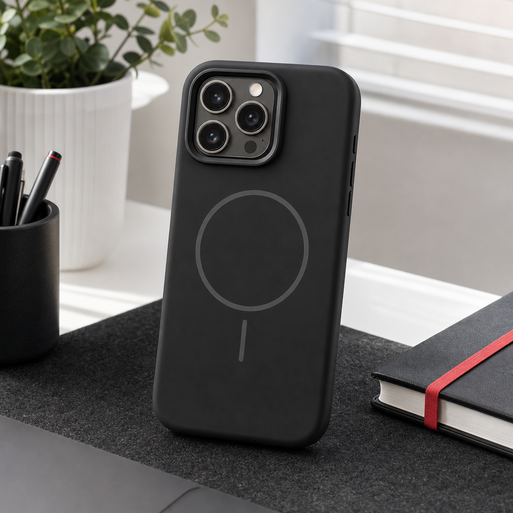 120 Pieces Phone Cases for 16 Pro Max, Black Silicone Magnetic Cover with Raised Camera Protection