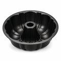 96 Pieces Fluted Carbon Steel Non-Stick Bundt Cake Mold, 24 cm, Black, 1 Piece