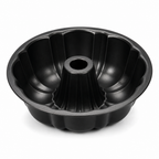 96 Pieces Fluted Carbon Steel Non-Stick Bundt Cake Mold, 24 cm, Black, 1 Piece