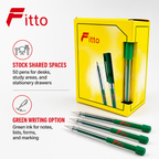 72 Pieces Green Ink Ball Pens, 50 Pack
