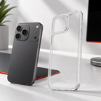 144 Pieces Crystal Clear Transparent Phone Cases with Raised Camera Frame for iPhone 17 Pro