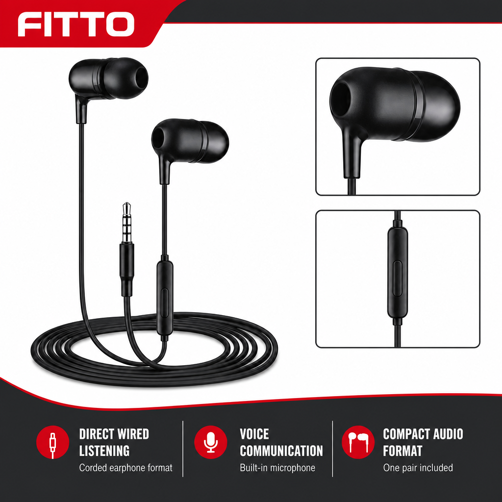 240 Pieces Wired Bass Earphones with Microphone and Noise Reduction, 1 Piece