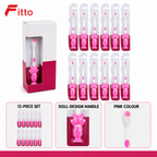 120 Pieces Pink Doll-Design Toothbrushes for Young Users, 12 Pieces