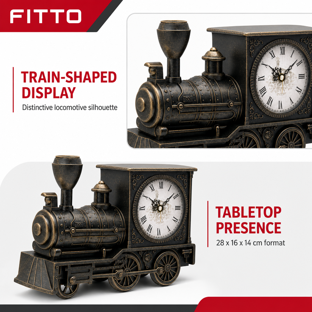 96 Pieces Assorted Colour Train-Shaped Table Clocks, Novelty Decorative Timepiece, 1 Piece
