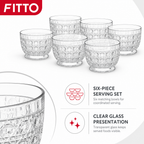 72 Pieces Glass Bowl Set, Clear, 6 Pieces for Serving Snacks, Desserts and Side Dishes