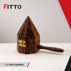 96 Pieces Wooden Incense Burner House with Handle, 3.5 Inch, Brown
