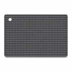 96 Pieces Rectangular Silicone Mats, Dark Grey Grid Surface, 30 x 20 x 1 cm, 1 Piece