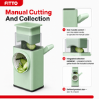 96 Pieces Vegetable Slicer and Cutter with Collection Container, Manual Food Preparation Tools, 32 x 15 x 12 cm, 1 Unit