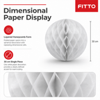 240 Pieces White Paper Honeycomb Ball Decoration, 30 cm, 1 Piece