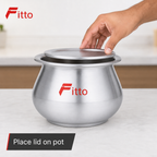 96 Pieces Anodised Aluminium Biryani Stockpot with Lid, 10-Inch