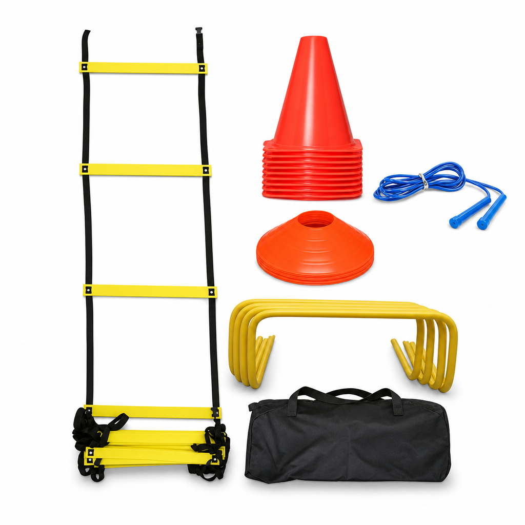 48 Pieces Agility Training Sets with Ladder, Cones, Hurdles and Jump Rope for Footwork Drills