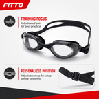 96 Pieces Swimming Goggles for Training, Black, Adjustable Strap, Single Pair
