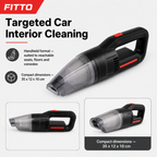 72 Pieces Handheld Car Vacuum Cleaners, Black, Compact Interior Cleaning Appliance, 1 Piece