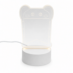 96 Pieces 3D Acrylic LED Night Lights with USB Base, Clear Plaque and White Stand, 1 Piece