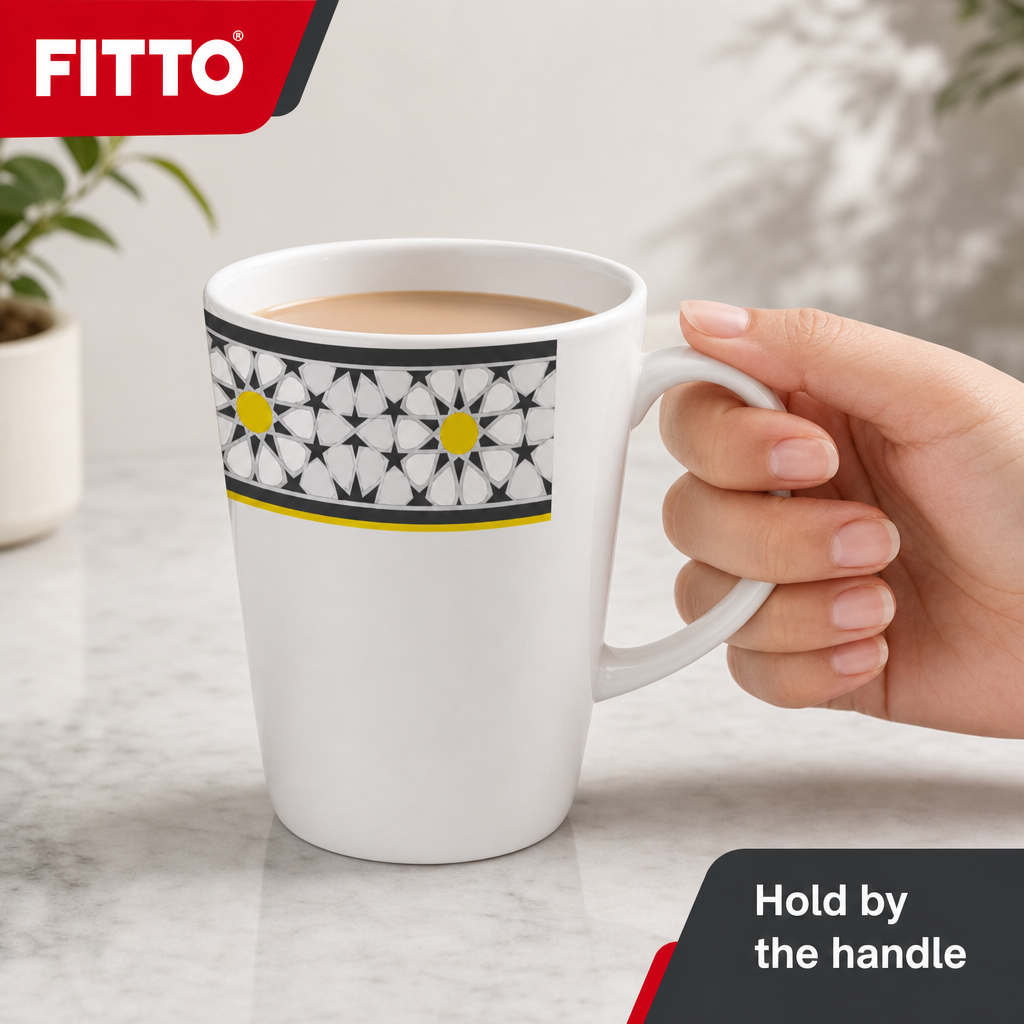 120 Pieces Melamine Water Mug with Handle, White Floral Pattern, Single Mug for Home and Office Use