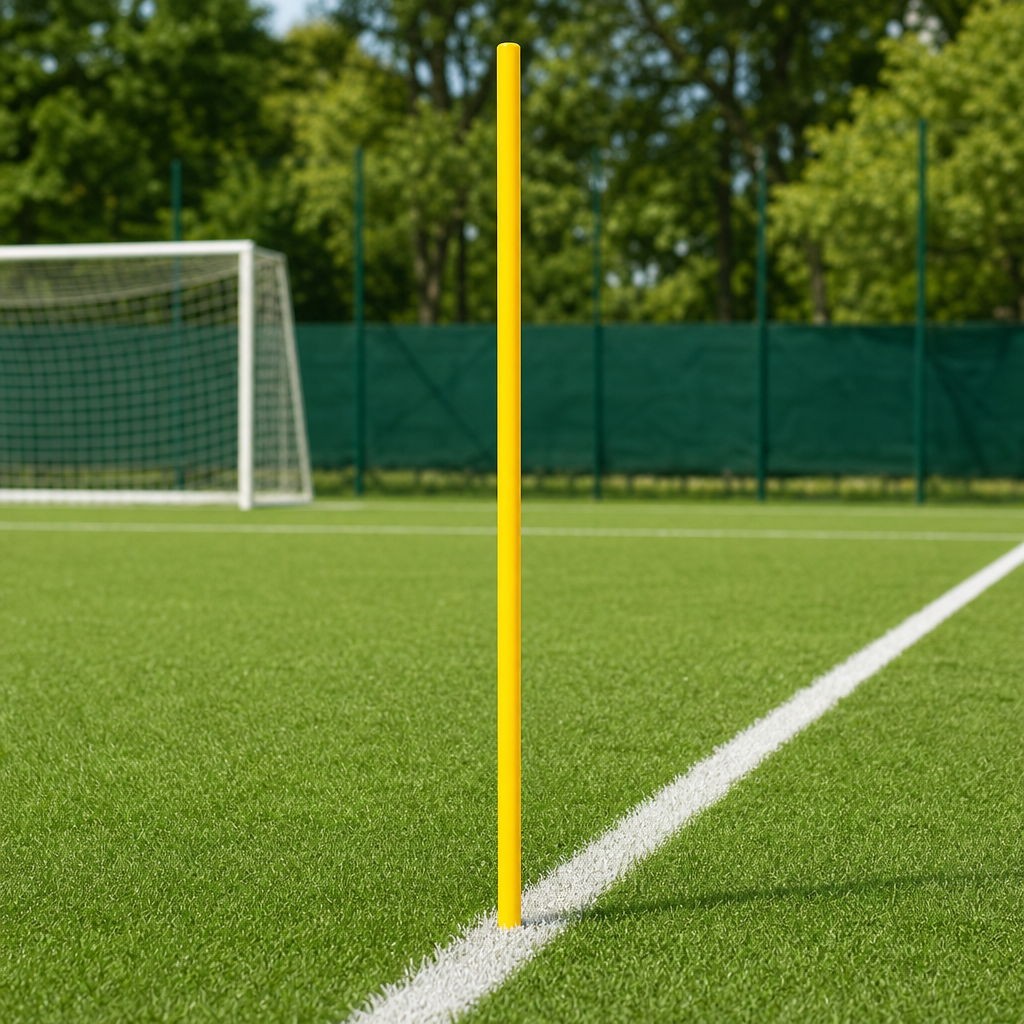 144 Pieces Plastic Soccer Training Pole, 100 cm, Yellow