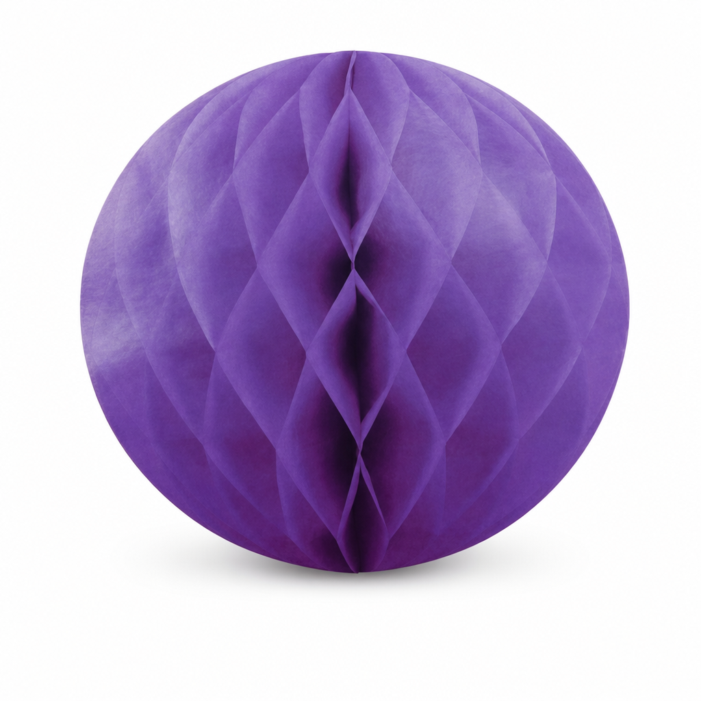 240 Pieces Paper Honeycomb Ball Decoration, Purple, 30 cm, 1 Piece