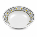 96 Pieces Melamine Salad Bowl, 9 Inch, Round White and Grey Bowl with Yellow Accents
