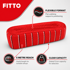 48 Pieces Lift Sling Straps, Flat Polyester Webbing, 5 Ton Capacity, 5 Meter Length, Red, 1 Piece
