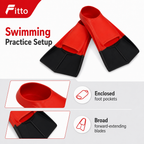 60 Pieces Swimming Fins for Training, Enclosed Foot Pockets, Size S EU 35–36