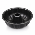 96 Pieces Bundt Cake Mold, 20 cm Fluted Carbon Steel Non-Stick Baking Pan, Black, 1 Piece