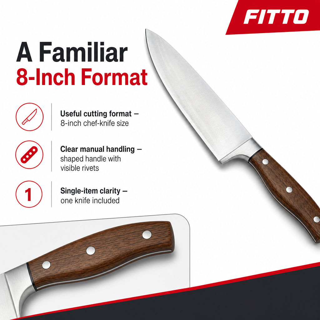 72 Pieces Chef's Knife 8 Inch Single Kitchen Knives for Food Preparation