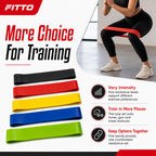96 Pieces Resistance Bands for Home Workouts, 5 Resistance Levels, 5-Piece Exercise Loop Set