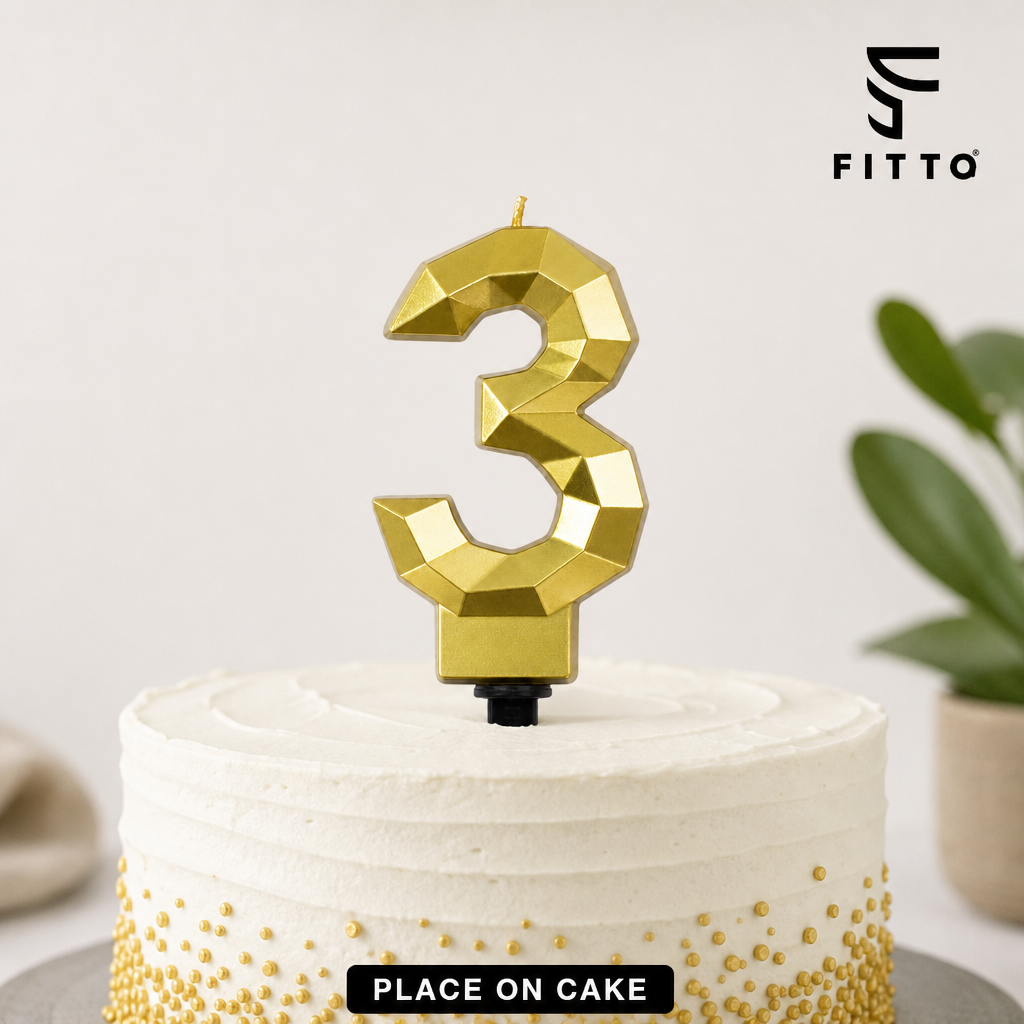 240 Pieces Number 3 Cake Candle, 3 in, Assorted Colours, 1 Piece